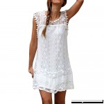 KANGMOON Women Summer Dress Women's Casual Off Shoulder Long Sleeve Flower Print Loose Dress White 15 B07Q1KQTHS
